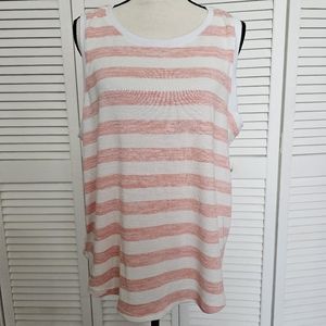 MARKET & SPRUCERex High Neck Knit Tank Top Coral Sz XL